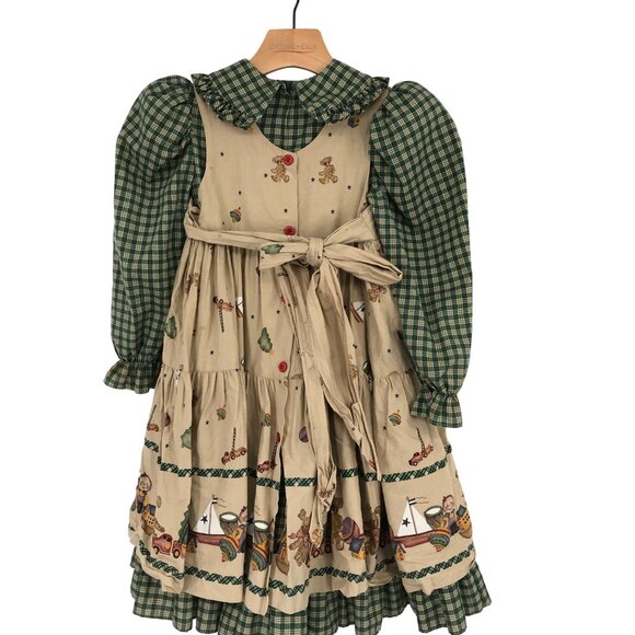 Daisy Kingdom Girls' Vintage Holiday Dress W/ Teddy Bears & Toys Pattern size 4 - Picture 8 of 8